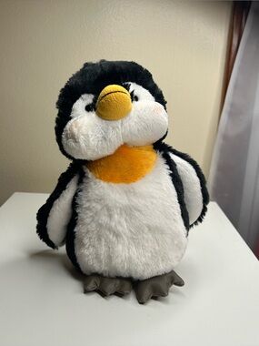 Webkinz Penguin HM132 Plush Stuffed Animal Toy No Code Ganz Black White Gold